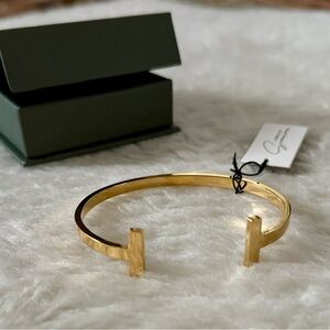 Gold cuff bracelet Jewels by Sunaina Cleo Cuff 18k plated brand new in box